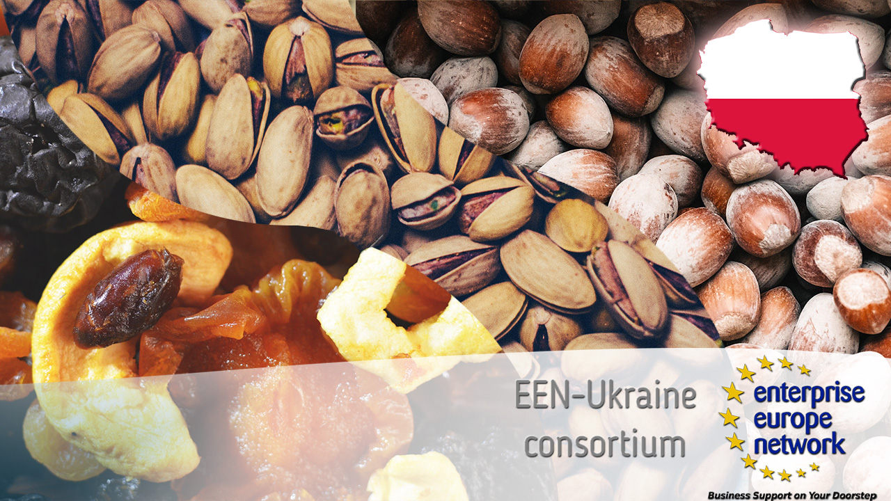 Польська харчова компанія, що має потужну клієнтську базу шукає нових виробників / постачальників їстівних горіхів і сухофруктів за угодою про надання послуг з розподілу. Зокрема відкритті до пошуку співробітництва в Україні.